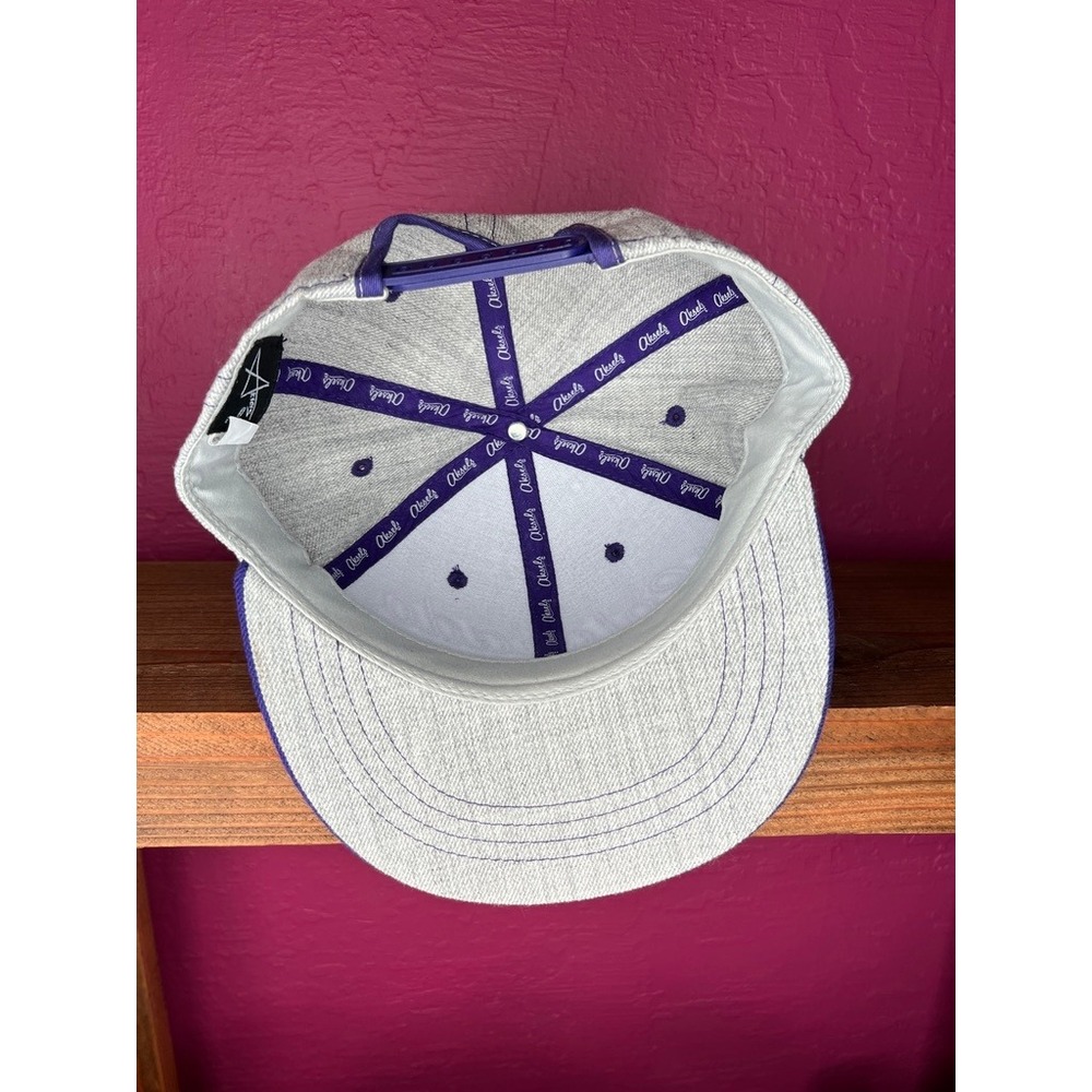 Aksels Colorado Baseball Cap Hat - Grey & Purple - Cursive Script - Snapback - Picture 4 of 6